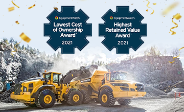 VOLVO CE BİR KEZ DAHA EQUİPMENTWATCH ÖDÜLLERİNİ KAZANDI!