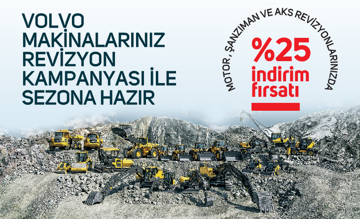VOLVO MAKİNALARINIZ REVİZYON KAMPANYASI İLE SEZONA HAZIR!